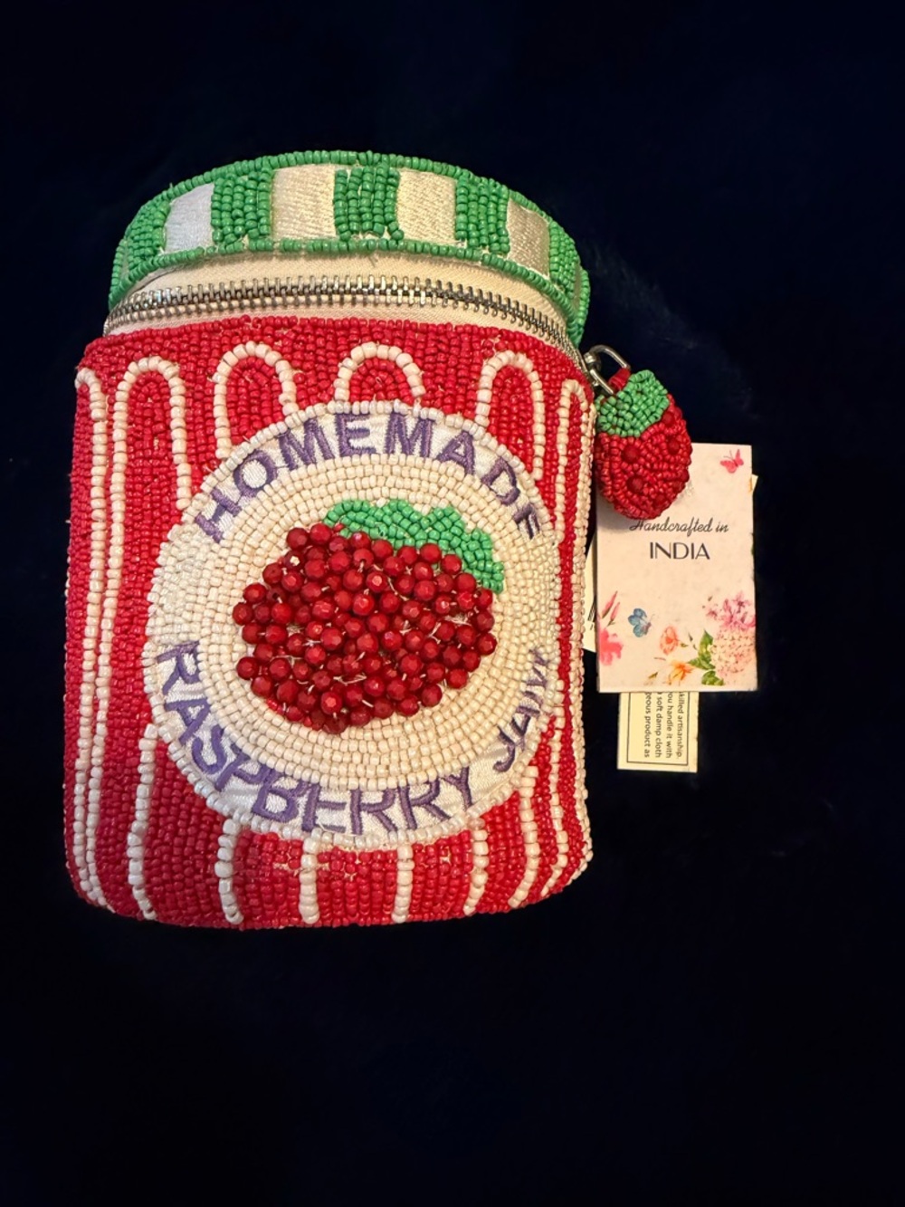 Raspberry jam beaded purse!